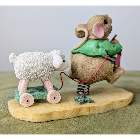 1996 Mouse Tales Hillman Mouse Figurine "I'll Play My Drum For Him" Enesco VTG - Picture 7 of 10